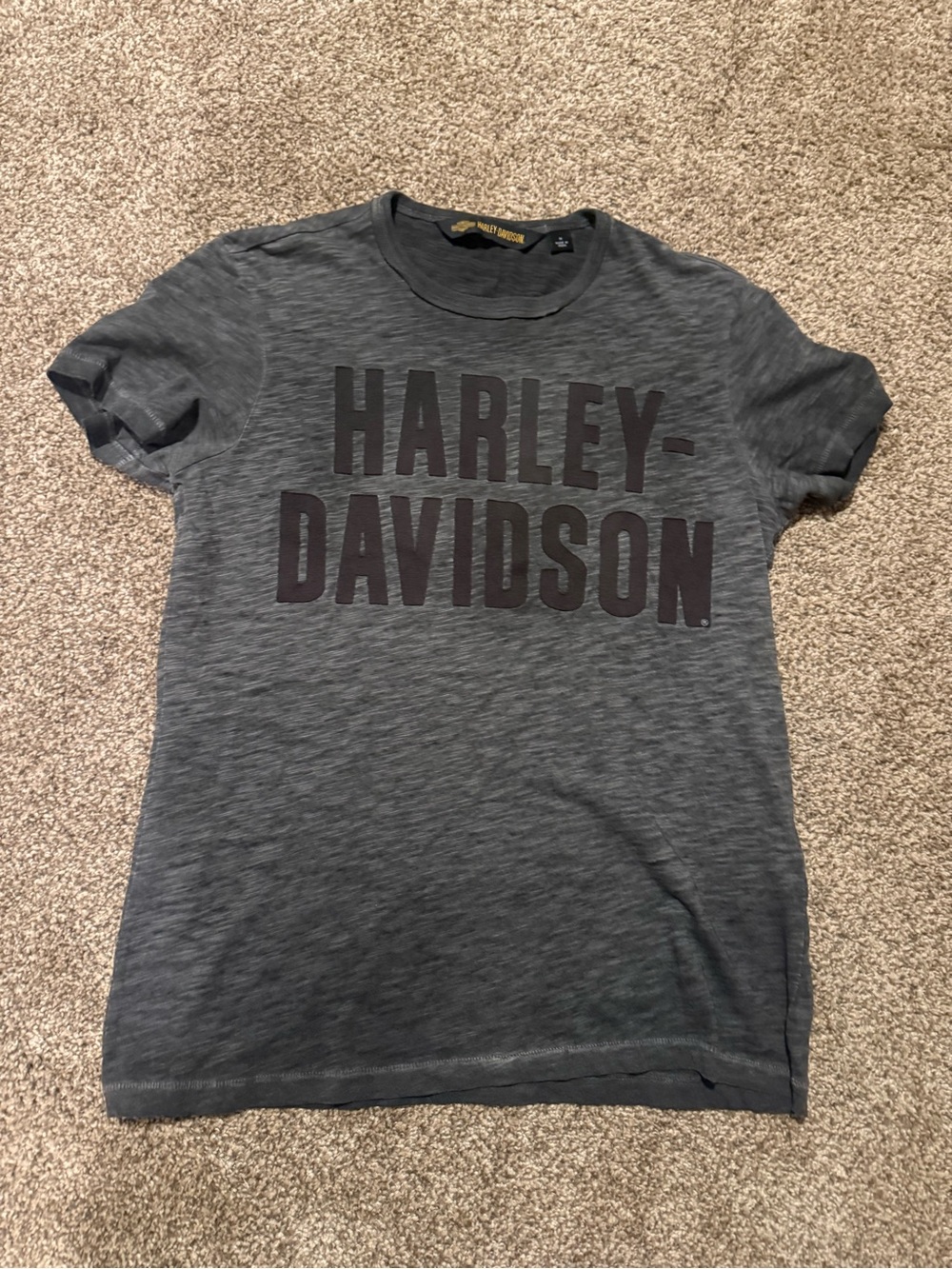 Harley-Davidson Heather Charcoal Short Sleeve Tee with Black Logo